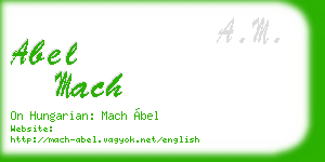 abel mach business card