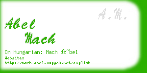 abel mach business card